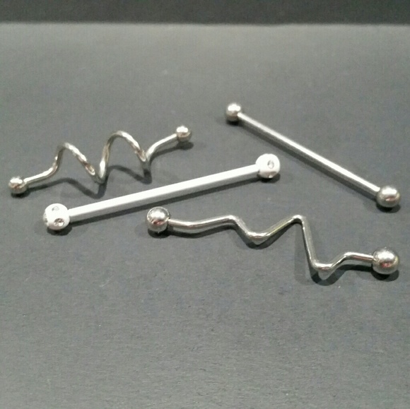 Jewelry - 4 Styles Surgical Steel Body Piercing Bars